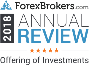5 étoiles sur 5 décernées par ForexBrokers.com pour notre Offre d'investissement