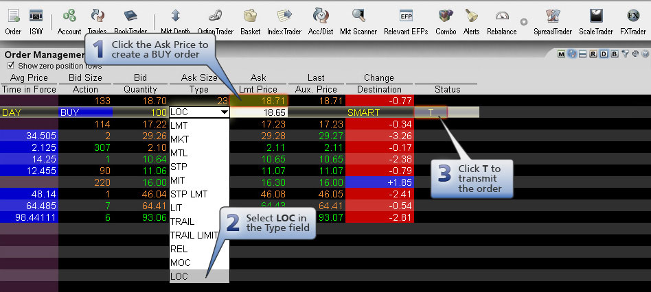 Orden limitada al cierre de compra