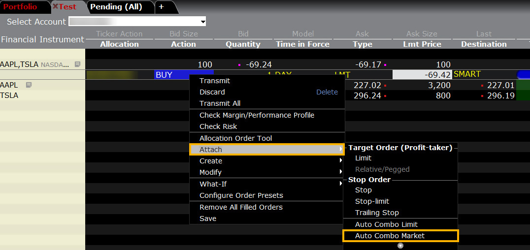 Auto Combo Market Order 4