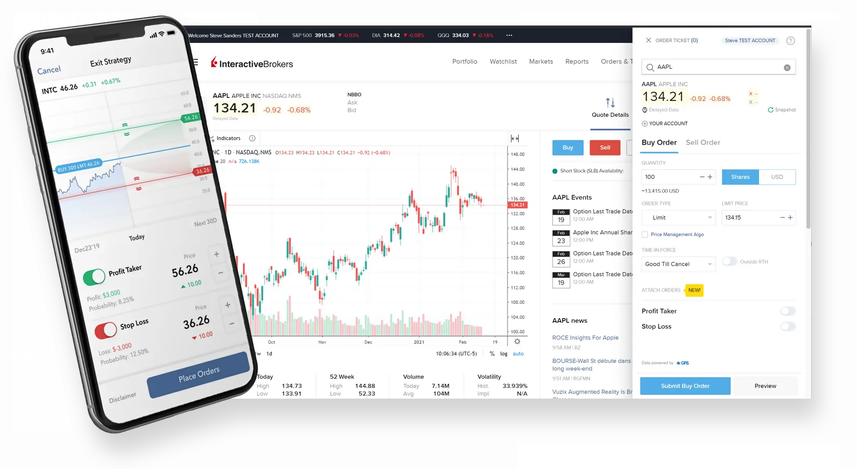 Plateforme de trading d'actions et ETF